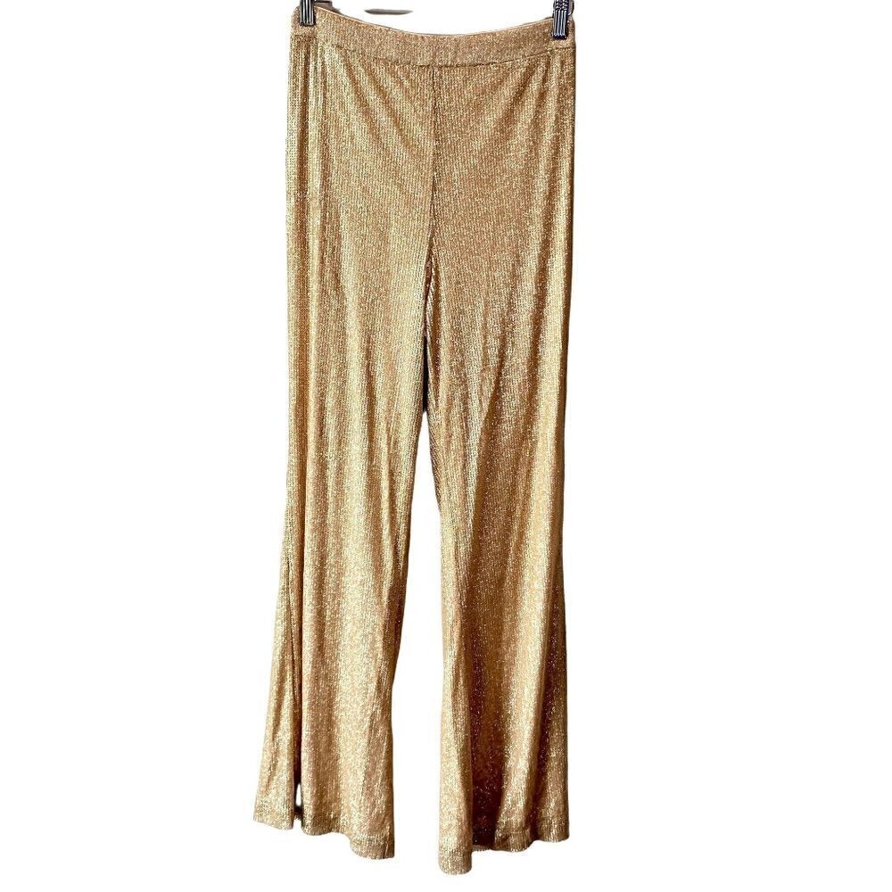 Lovers + Friends Ballad Pant Gold Sequin NWT M